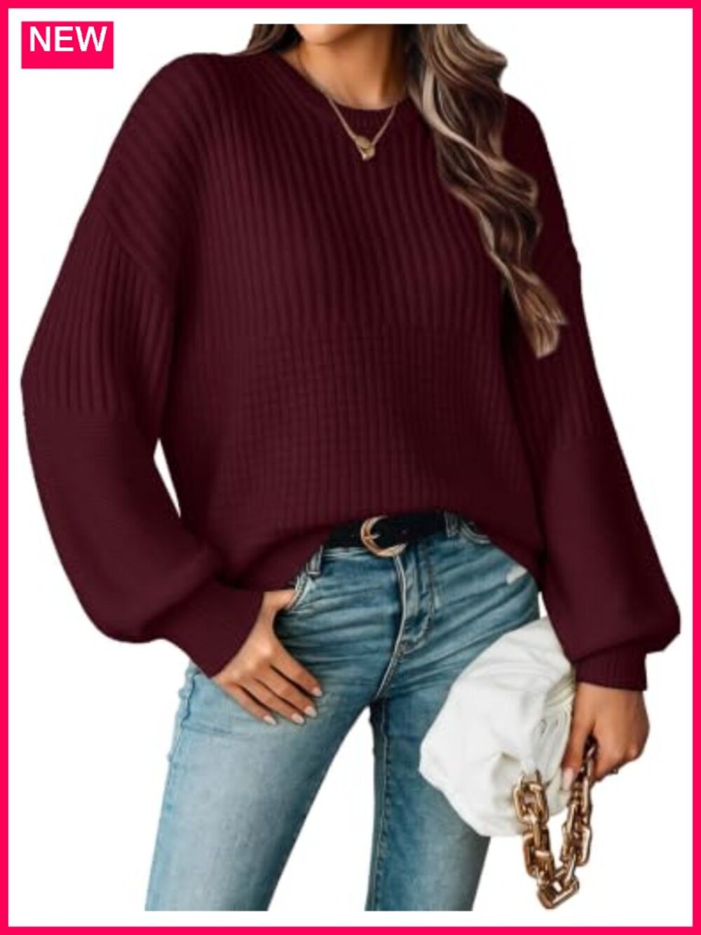 SunnyMelody Oversized Lightweight Sweater Batwing Sleeve Pullover Top